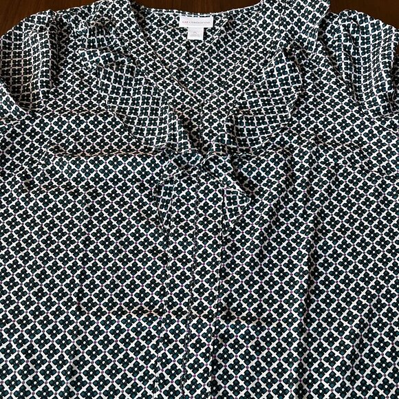 EUC Liz Claiborne Blouse Elbow Length PL Petite Large - Picture 9 of 13